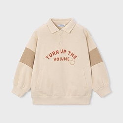Pullover cuello polo piedra - Imagen 2