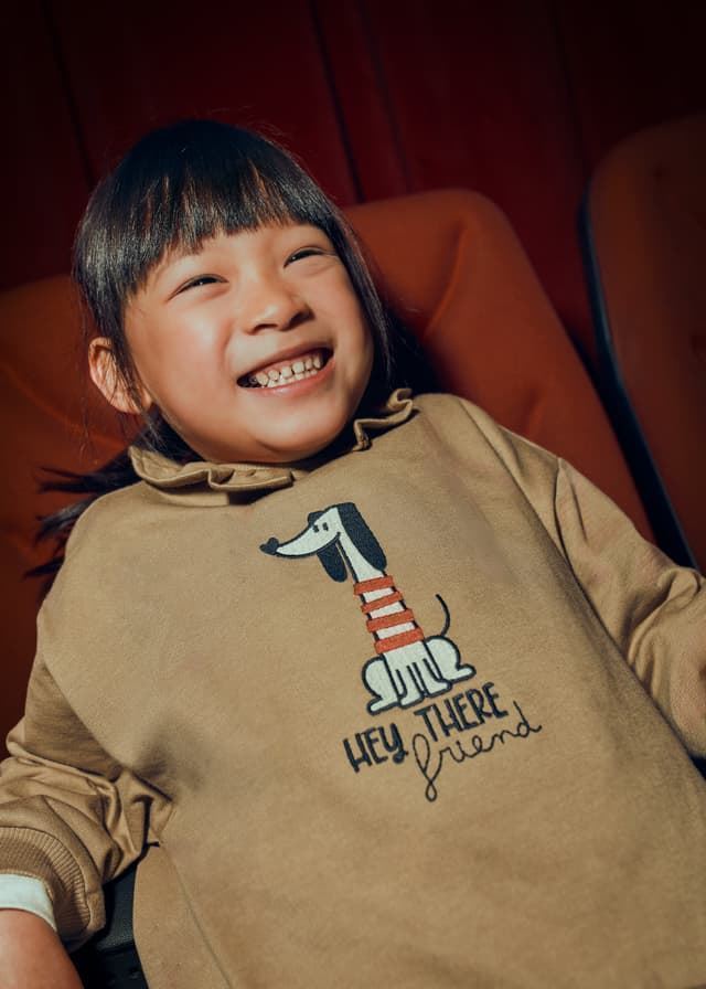 Pullover cuello volante camel - Imagen 2