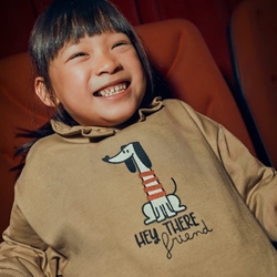 Pullover cuello volante camel - Imagen 2