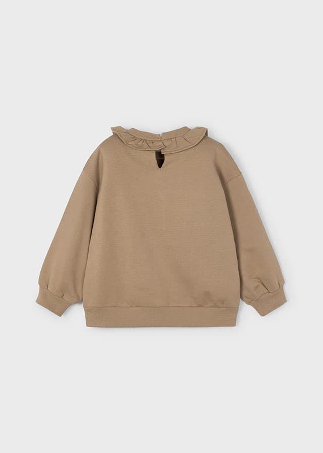 Pullover cuello volante camel - Imagen 5