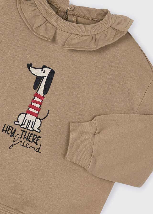 Pullover cuello volante camel - Imagen 6