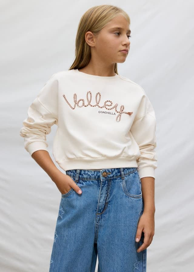 Pullover felpa hueso - Imagen 2