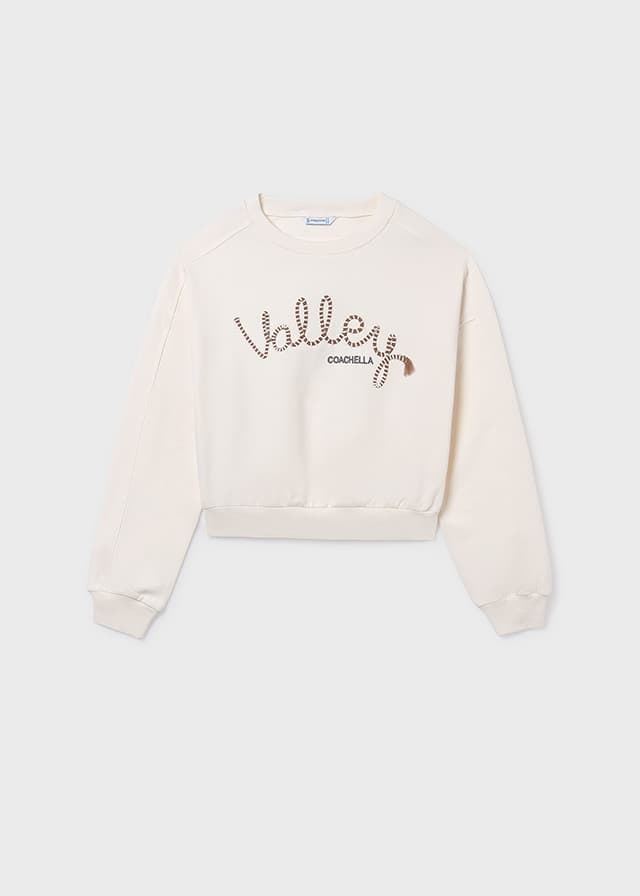 Pullover felpa hueso - Imagen 4