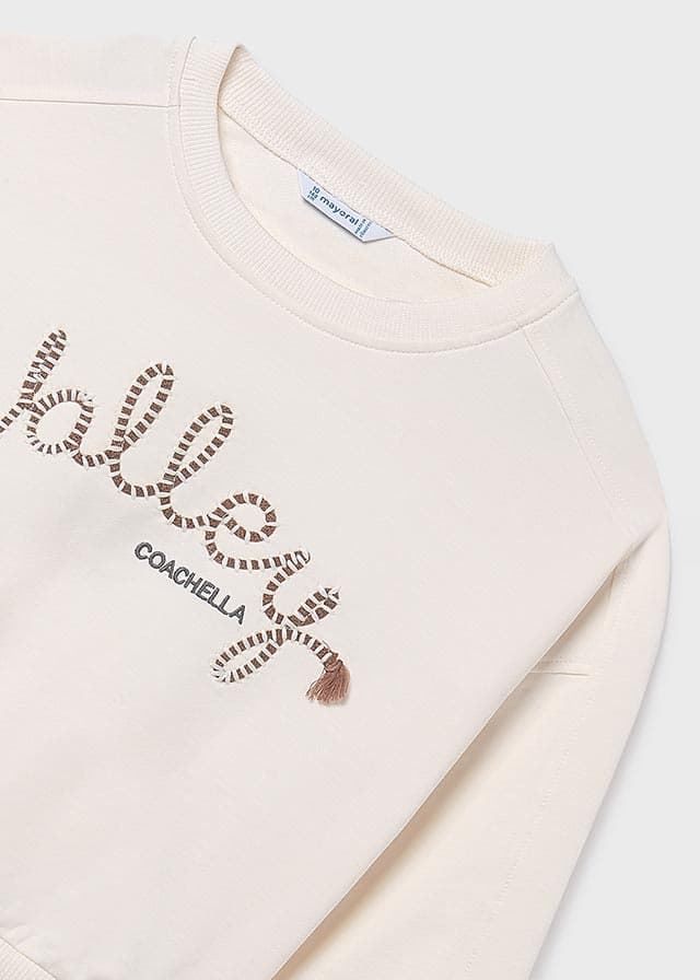 Pullover felpa hueso - Imagen 6