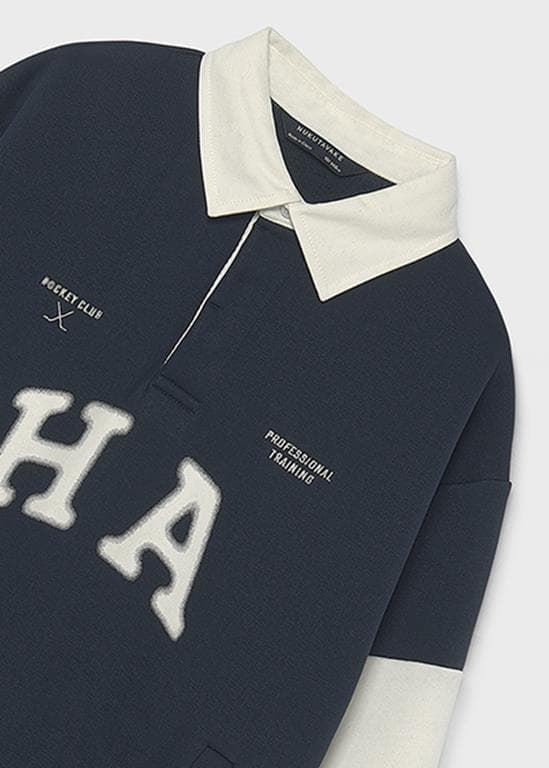 Pullover polo azul - Imagen 4