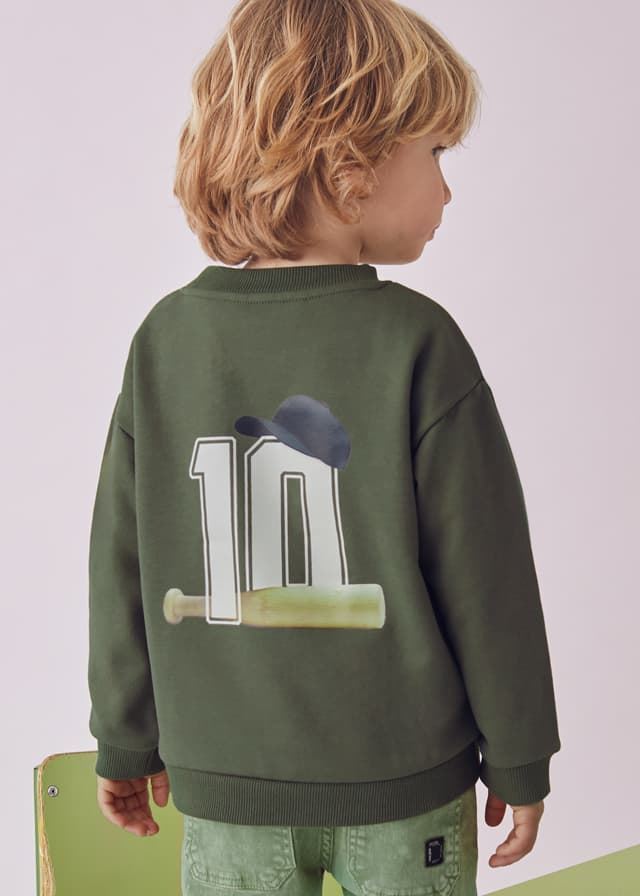 Pullover print espalda oliva - Imagen 2