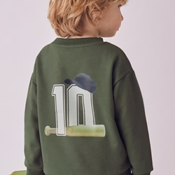 Pullover print espalda oliva - Imagen 2