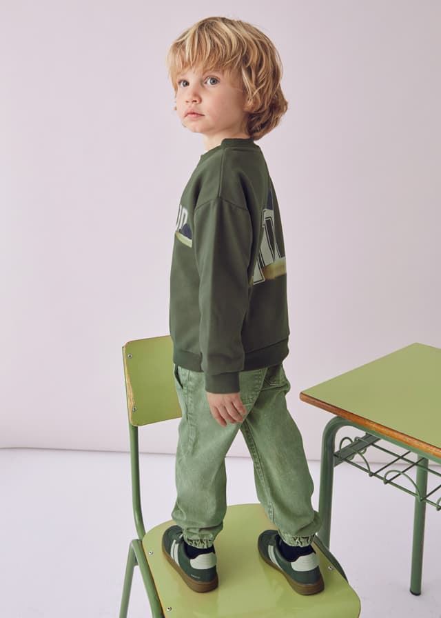 Pullover print espalda oliva - Imagen 3