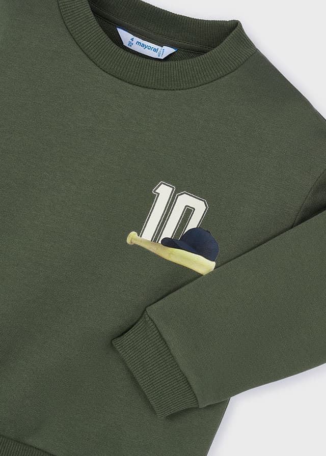 Pullover print espalda oliva - Imagen 6