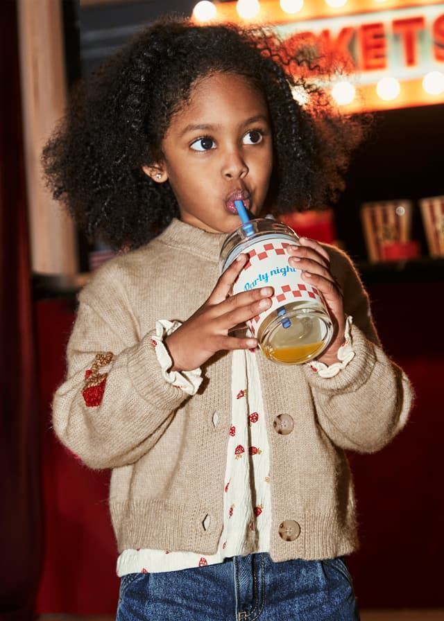 Rebeca tricot sésamo-rojo - Imagen 1