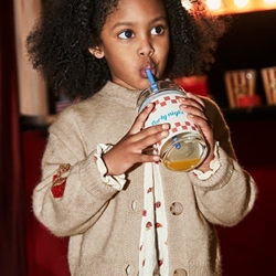 Rebeca tricot sésamo-rojo - Imagen 1