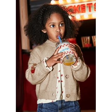 Rebeca tricot sésamo-rojo - Imagen 1