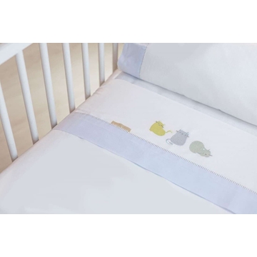 Sábana cuna  FRANELA bordadas TRI519 - Imagen 1