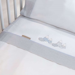 Sábana cuna  FRANELA bordadas TRI520 - Imagen 1