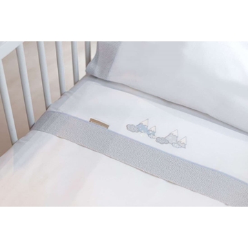 Sábana cuna  FRANELA bordadas TRI520 - Imagen 1
