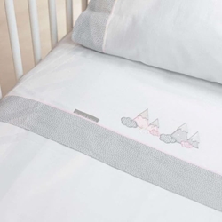 Sábana cuna  FRANELA bordadas TRI520 - Imagen 2