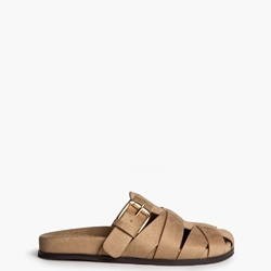 Sandalia plana camel - Imagen 1