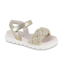 Sandalia trenza oro - Imagen 1