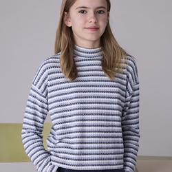 Semicisce rayas petróleo - Imagen 1