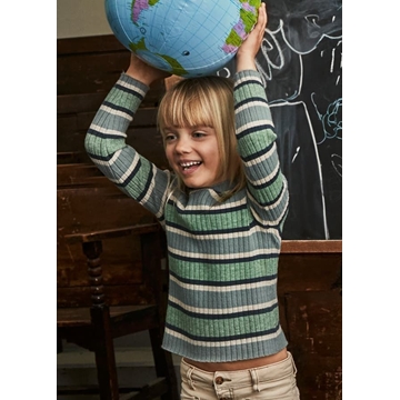 Semicisne tricot canalé salvia - Imagen 1