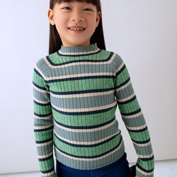 Semicisne tricot canalé salvia - Imagen 2