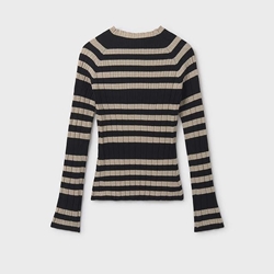 Semicisne tricot negro-sésamo - Imagen 2