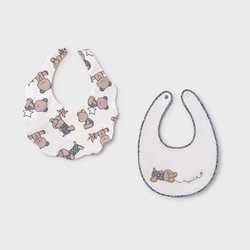 Set 2 baberos crudo-blue - Imagen 1