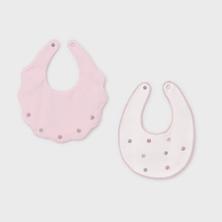 Set 2 baberos rosa-baby - Imagen 1