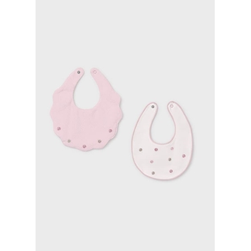 Set 2 baberos rosa-baby - Imagen 1