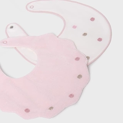 Set 2 baberos rosa-baby - Imagen 2