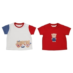 Set 2 camisetas manga corta rojo - Imagen 1