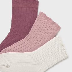 Set 3 calcetines canalé cuarzo - Imagen 2