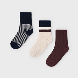 Set 3 calcetines ciruela - Imagen 1