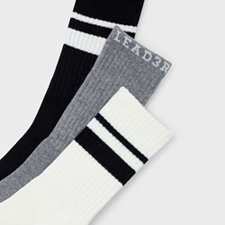 Set 3 calcetines largos negro - Imagen 2