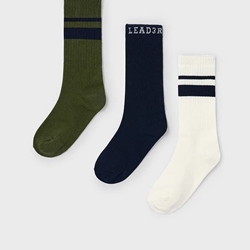 Set 3 calcetines largos oliva - Imagen 1