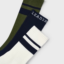 Set 3 calcetines largos oliva - Imagen 2