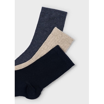Set 3 calcetines lisos marino - Imagen 2