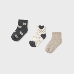 Set 3 calcetines plomo - Imagen 1