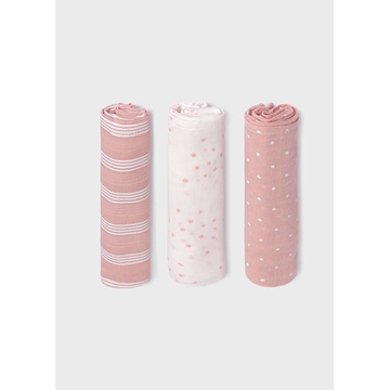 Set 3 gasas misty pink - Imagen 1