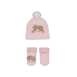 Set gorro-calcetines rosa - Imagen 1