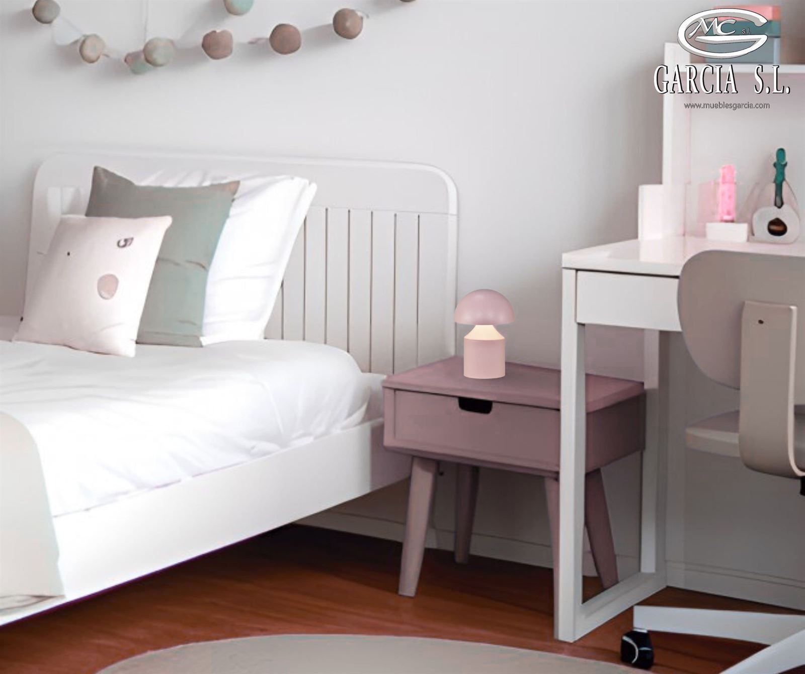 Sobremesa NOMO ROSA LED BATERIA RECARGABLE - Imagen 2