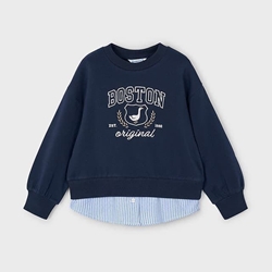 Sudadera combinada marino - Imagen 2