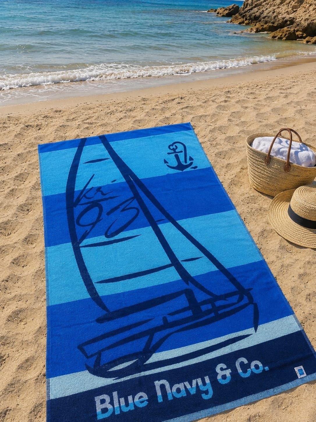 Toalla playa Doksan azul - Imagen 1
