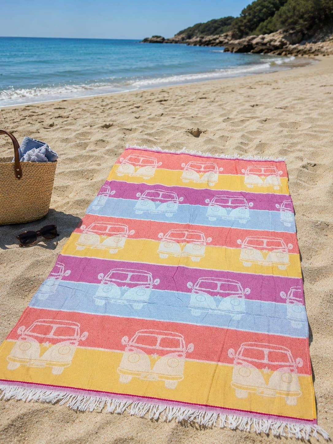 Toalla playa naranja - Imagen 1