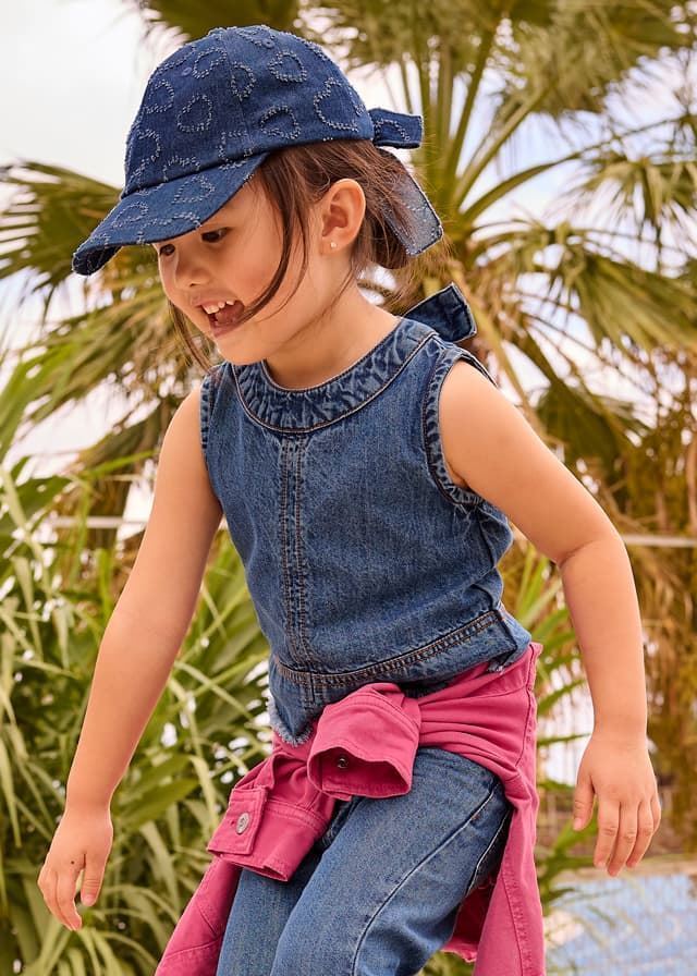 Top denim fluido - Imagen 1