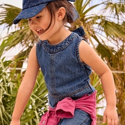 Top denim fluido - Imagen 1