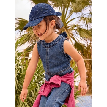 Top denim fluido - Imagen 1