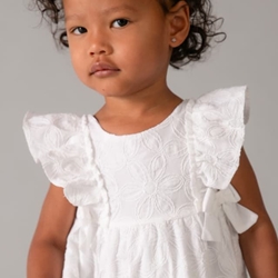 Vestido bordado blanco - Imagen 2