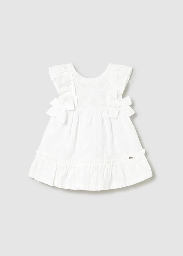 Vestido bordado blanco - Imagen 4