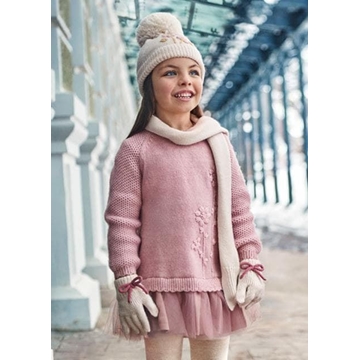 Vestido combinado rosado - Imagen 1